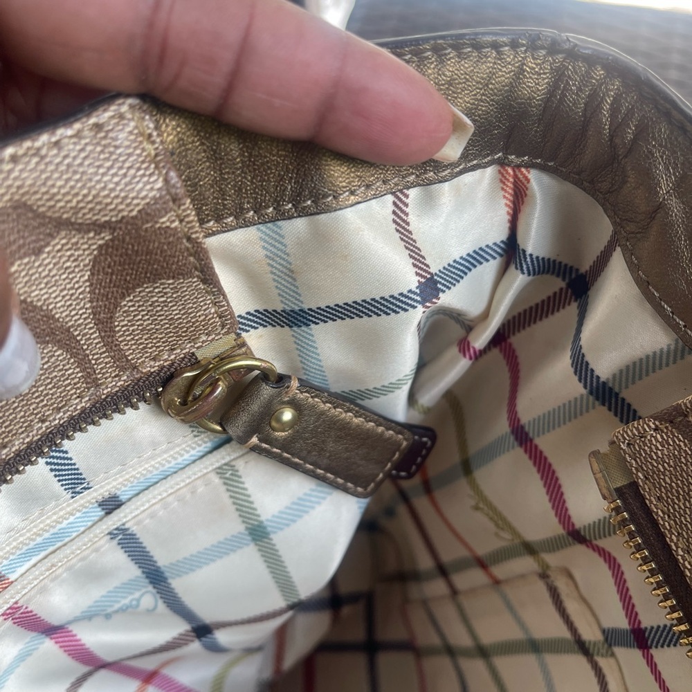 Sold Coach Heritage Brown Signature Tote Bag-Preowned - Picture 7 of 10